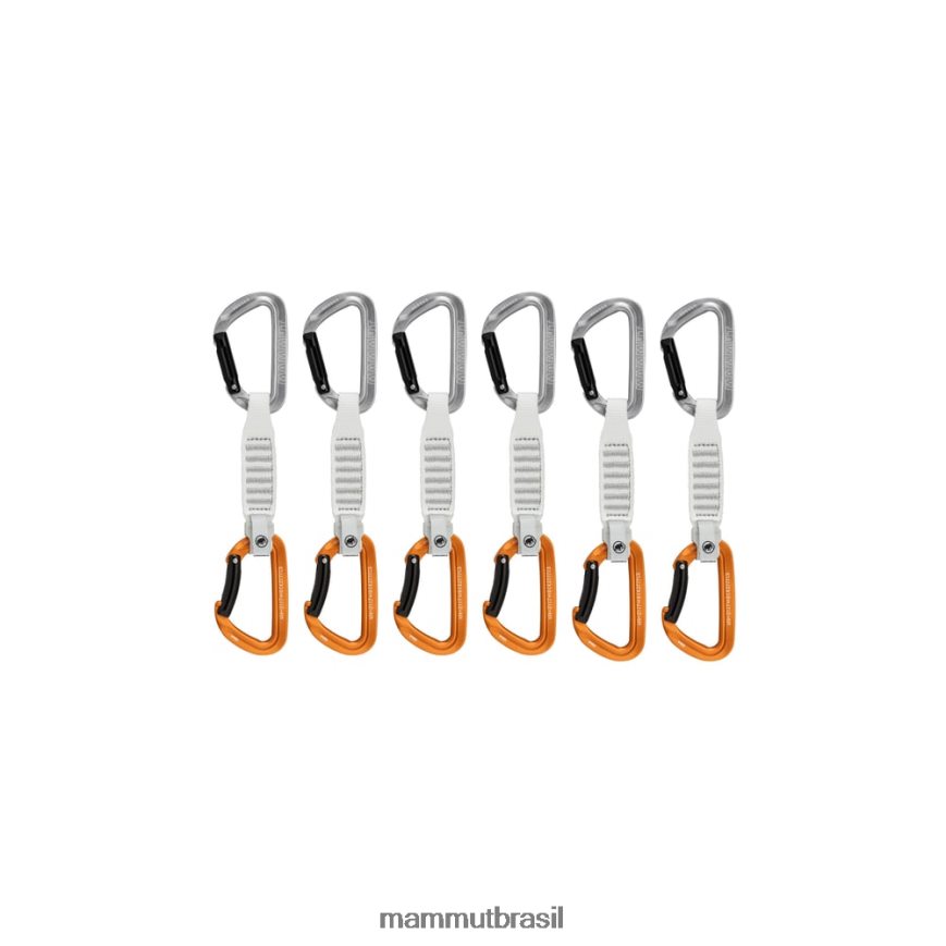 sender keylock 12 cm 6-pack quickdraws unissex TZF08F432 Mammut equipamento ouro cinza claro